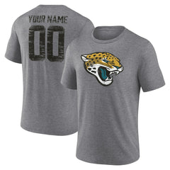 Jacksonville Jaguars  Heritage Custom Name & Number Tri-Blend T-Shirt