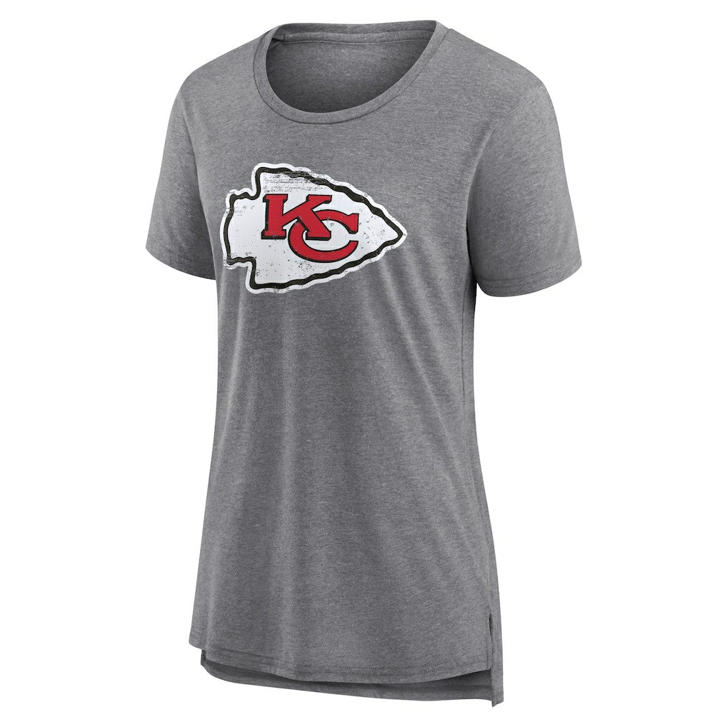 Kansas City Chiefs  Women's Heritage Custom Name & Number Tri-Blend T-Shirt