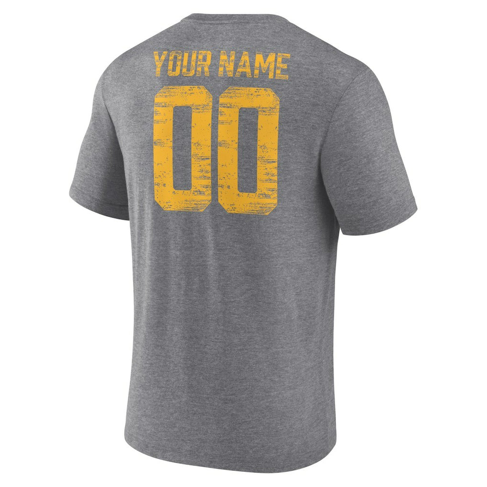 Los Angeles Chargers  Heritage Custom Name & Number Tri-Blend T-Shirt