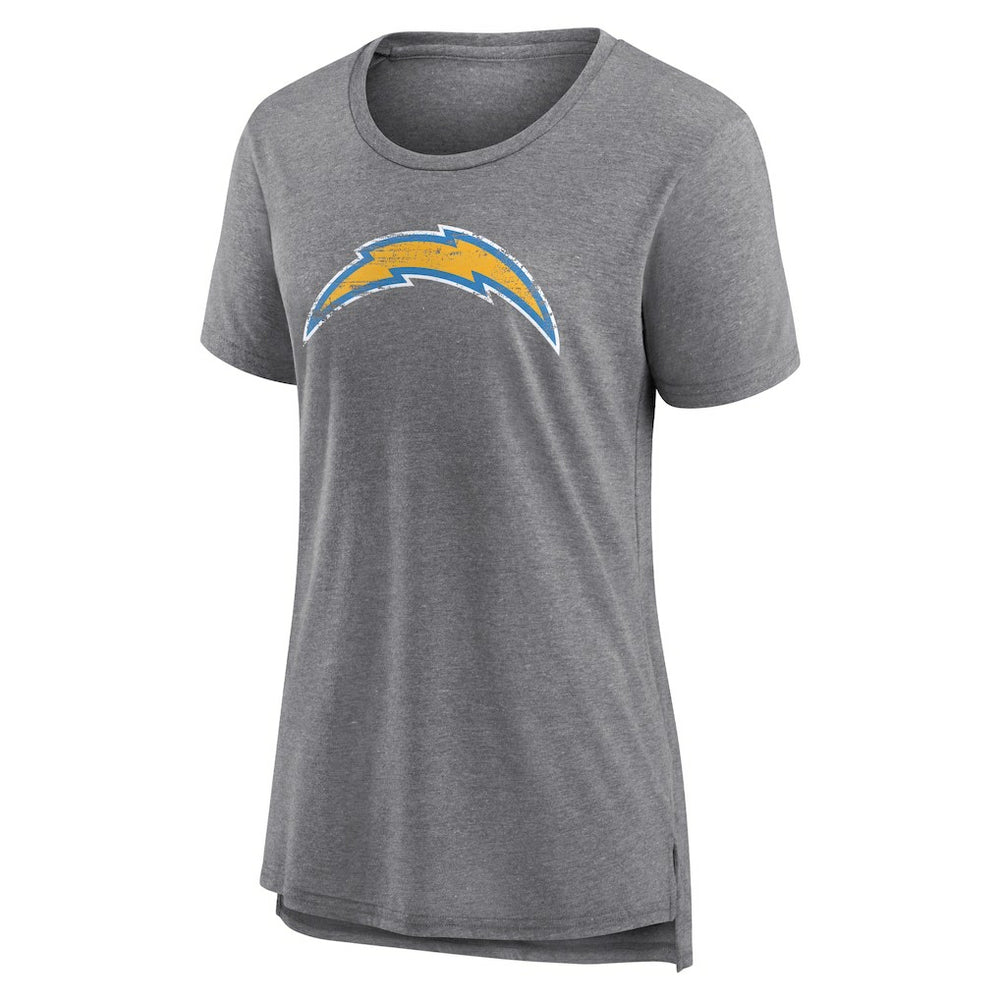 Los Angeles Chargers  Women's Heritage Custom Name & Number Tri-Blend T-Shirt