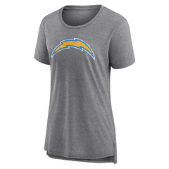 Los Angeles Chargers  Women's Heritage Custom Name & Number Tri-Blend T-Shirt