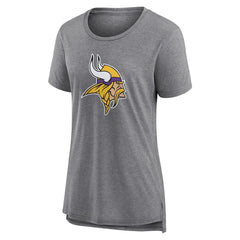 Minnesota Vikings  Women's Heritage Custom Name & Number Tri-Blend T-Shirt