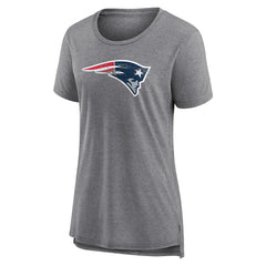 New England Patriots  Women's Heritage Custom Name & Number Tri-Blend T-Shirt
