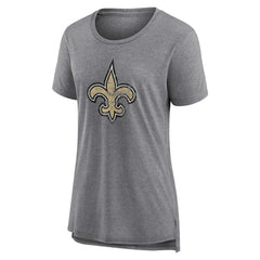 New Orleans Saints  Women's Heritage Custom Name & Number Tri-Blend T-Shirt