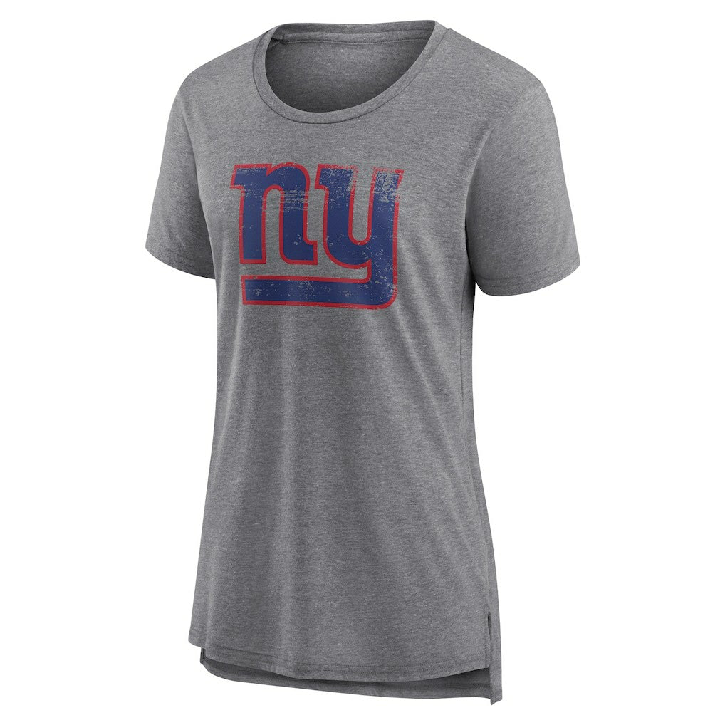 New York Giants  Women's Heritage Custom Name & Number Tri-Blend T-Shirt