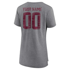 Washington Commanders  Women's Heritage Custom Name & Number Tri-Blend T-Shirt