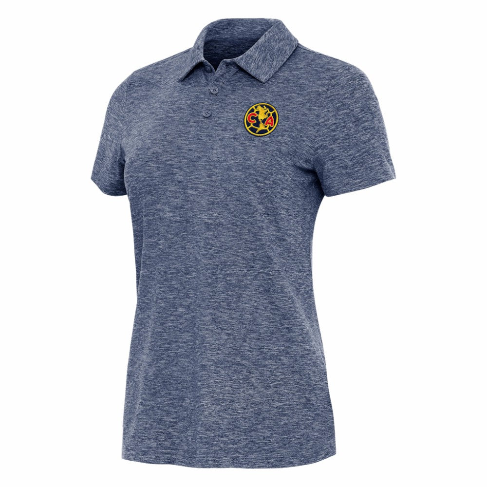 Club America Antigua Women's Triple Shot Polo Heather Navy