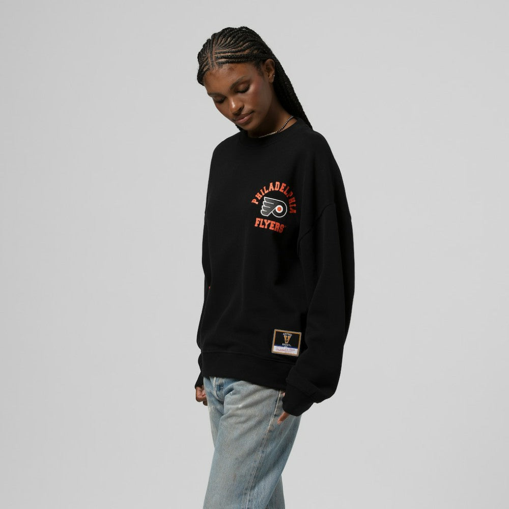 Philadelphia Flyers Mitchell & Ness Women's Vintage Crewneck Sweatshirt Sale