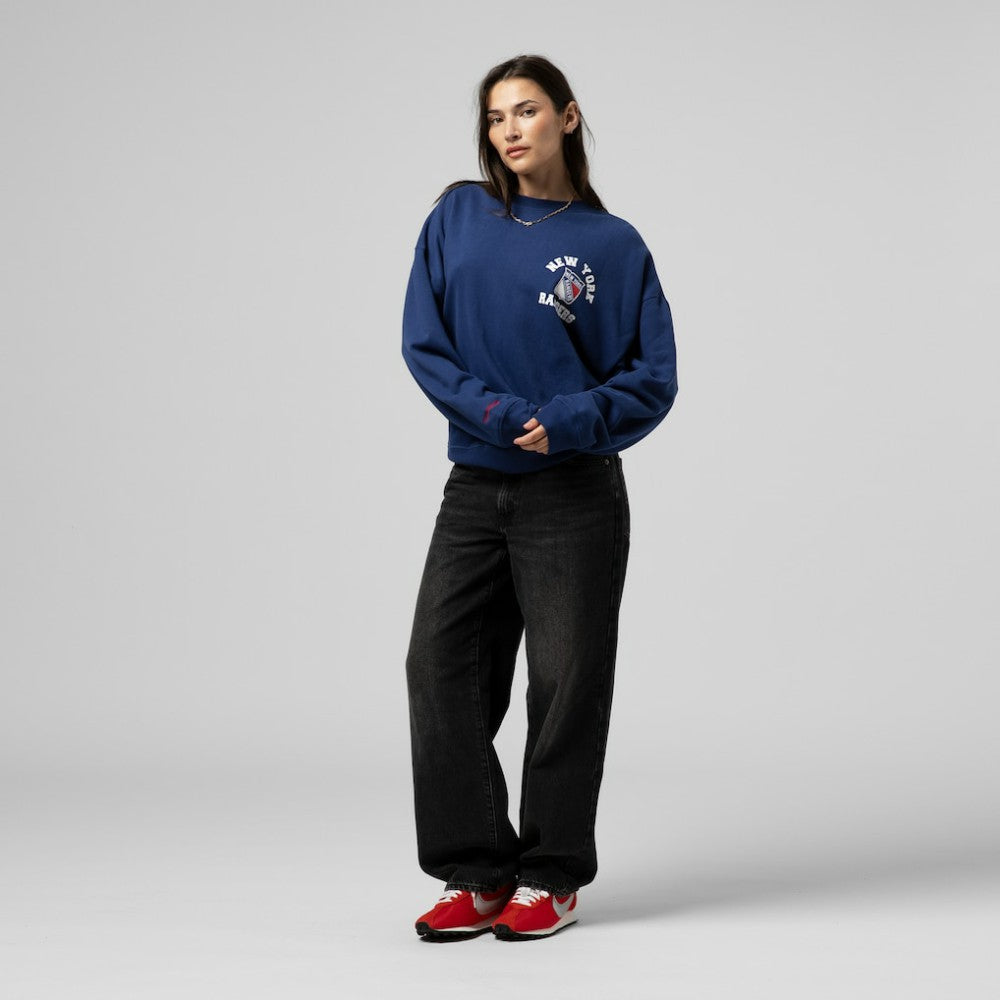 New York Rangers Mitchell & Ness Women's Vintage Crewneck Sweatshirt Discount