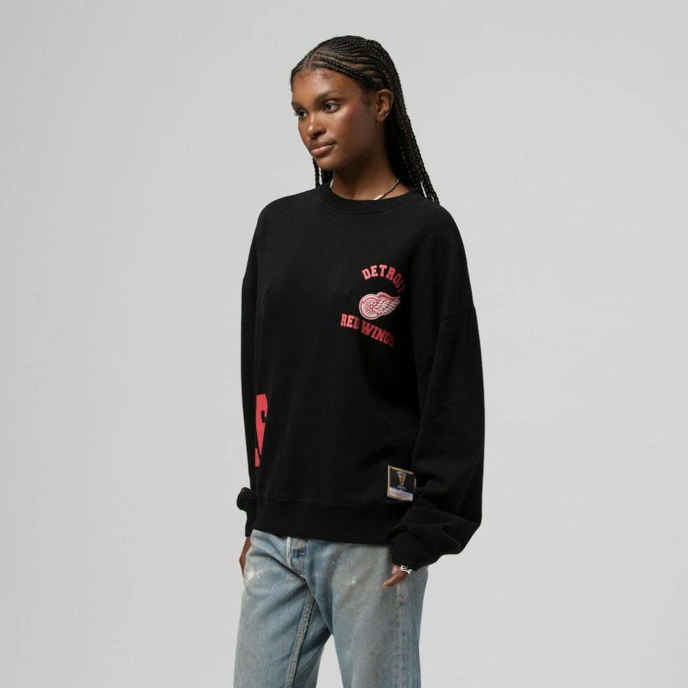 Detroit Red Wings Mitchell & Ness Women's Vintage Crewneck Sweatshirt For Sale
