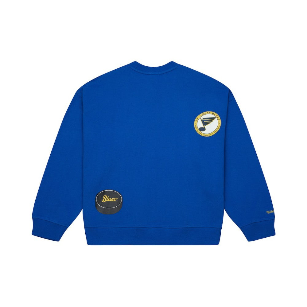 St. Louis Blues Mitchell & Ness Women's Vintage Crewneck Sweatshirt Discount