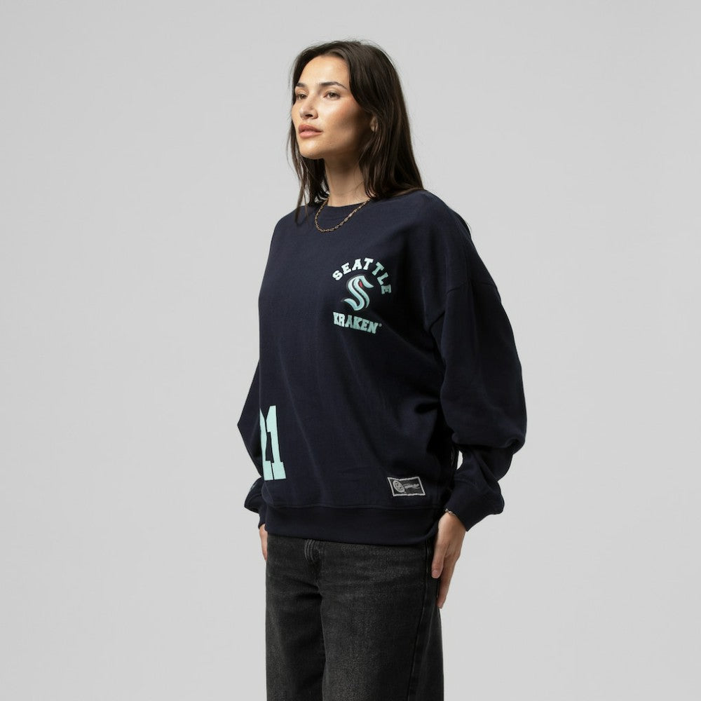Seattle Kraken Mitchell & Ness Women's Vintage Crewneck Sweatshirt Discount