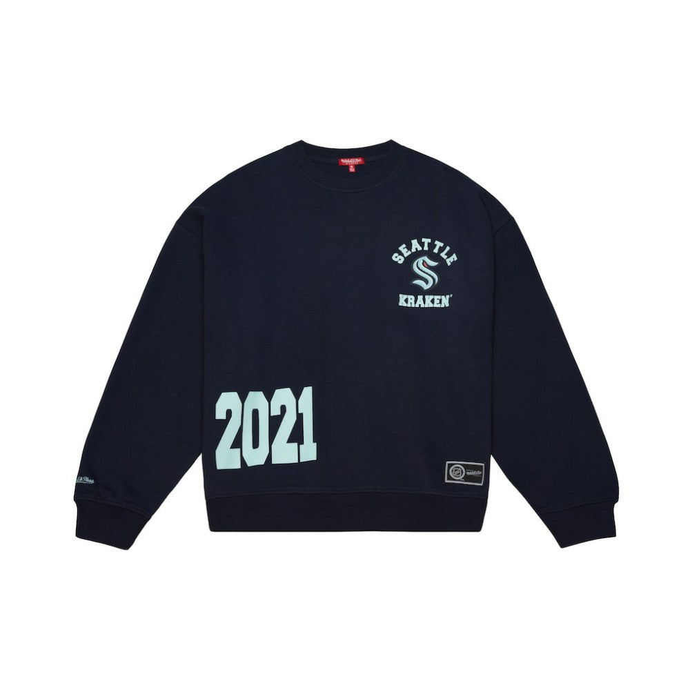 Seattle Kraken Mitchell & Ness Women's Vintage Crewneck Sweatshirt Discount
