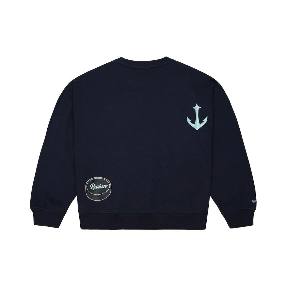 Seattle Kraken Mitchell & Ness Women's Vintage Crewneck Sweatshirt Discount