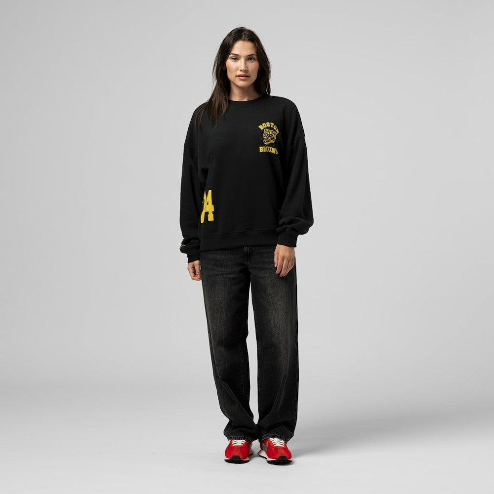 Boston Bruins Mitchell & Ness Women's Vintage Crewneck Sweatshirt For Sale