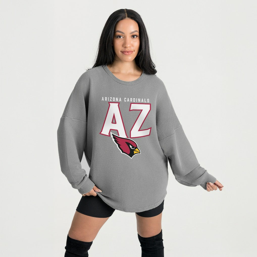 Arizona Cardinals  Gameday Couture Women's Oversized Pure Motion Corded Sweatshirt