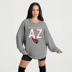 Arizona Cardinals  Gameday Couture Women's Oversized Pure Motion Corded Sweatshirt