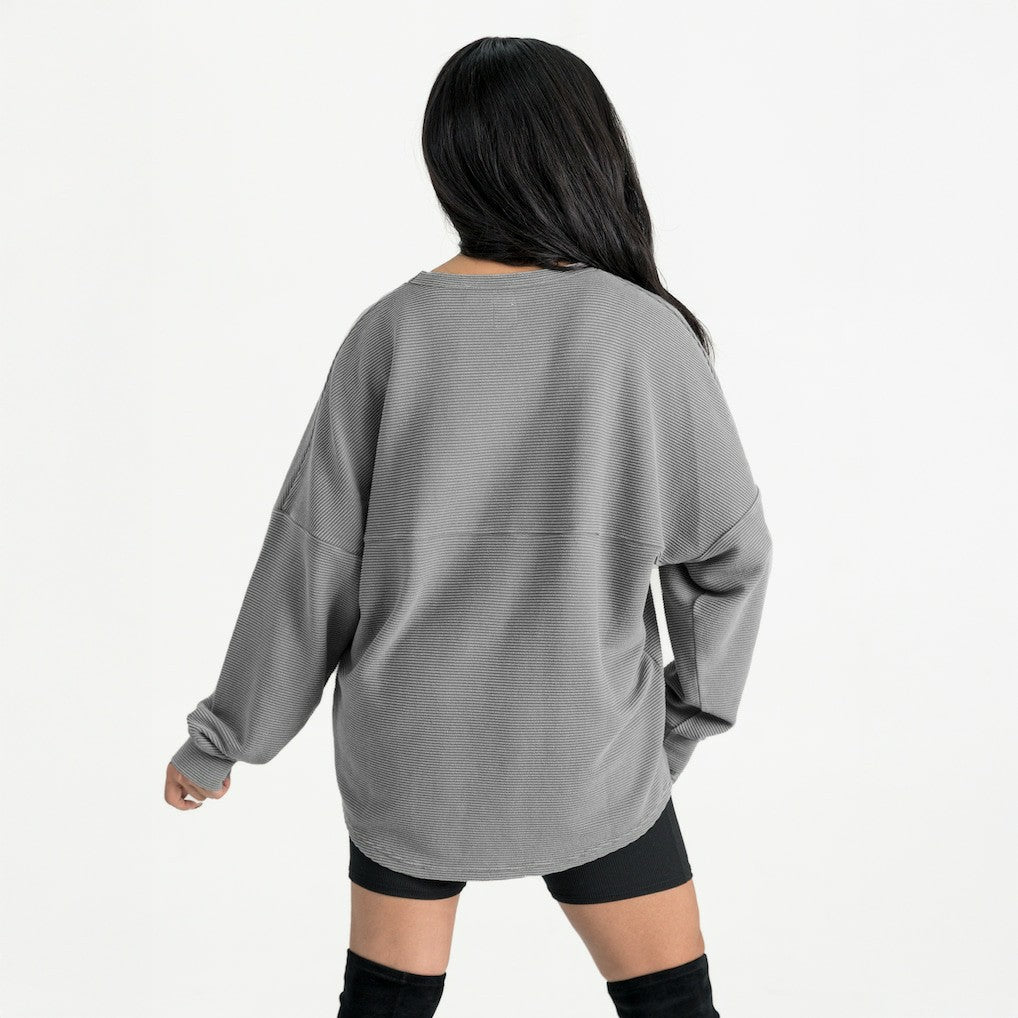 Minnesota Vikings  Gameday Couture Women's Oversized Pure Motion Corded Sweatshirt