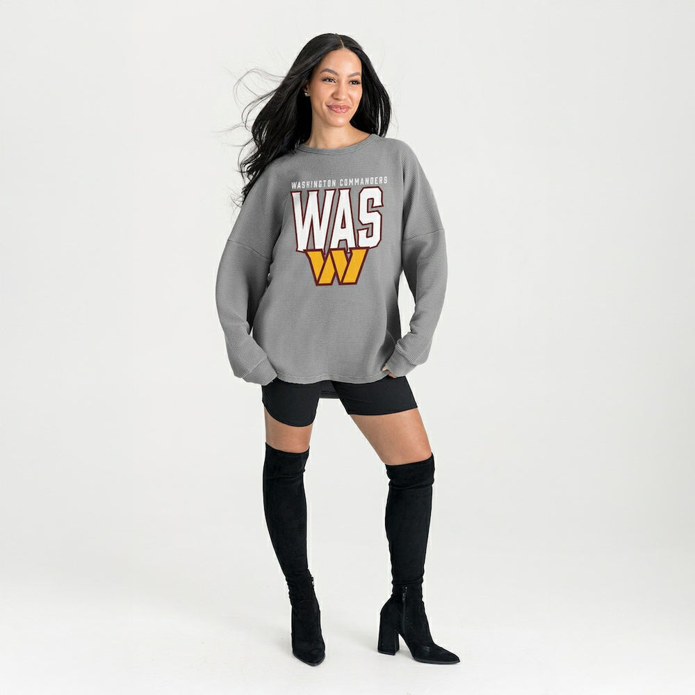 Washington Commanders  Gameday Couture Women's Oversized Pure Motion Corded Sweatshirt