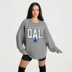 Dallas Cowboys  Gameday Couture Women's Oversized Pure Motion Corded Sweatshirt