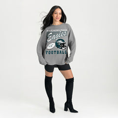 Philadelphia Eagles  Gameday Couture Women's Oversized Sweet Victory Corded Sweatshirt
