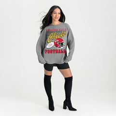 Kansas City Chiefs  Gameday Couture Women's Oversized Sweet Victory Corded Sweatshirt