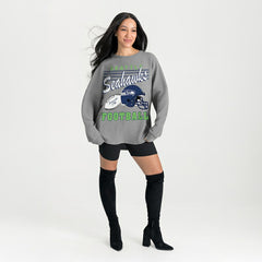 Seattle Seahawks  Gameday Couture Women's Oversized Sweet Victory Corded Sweatshirt