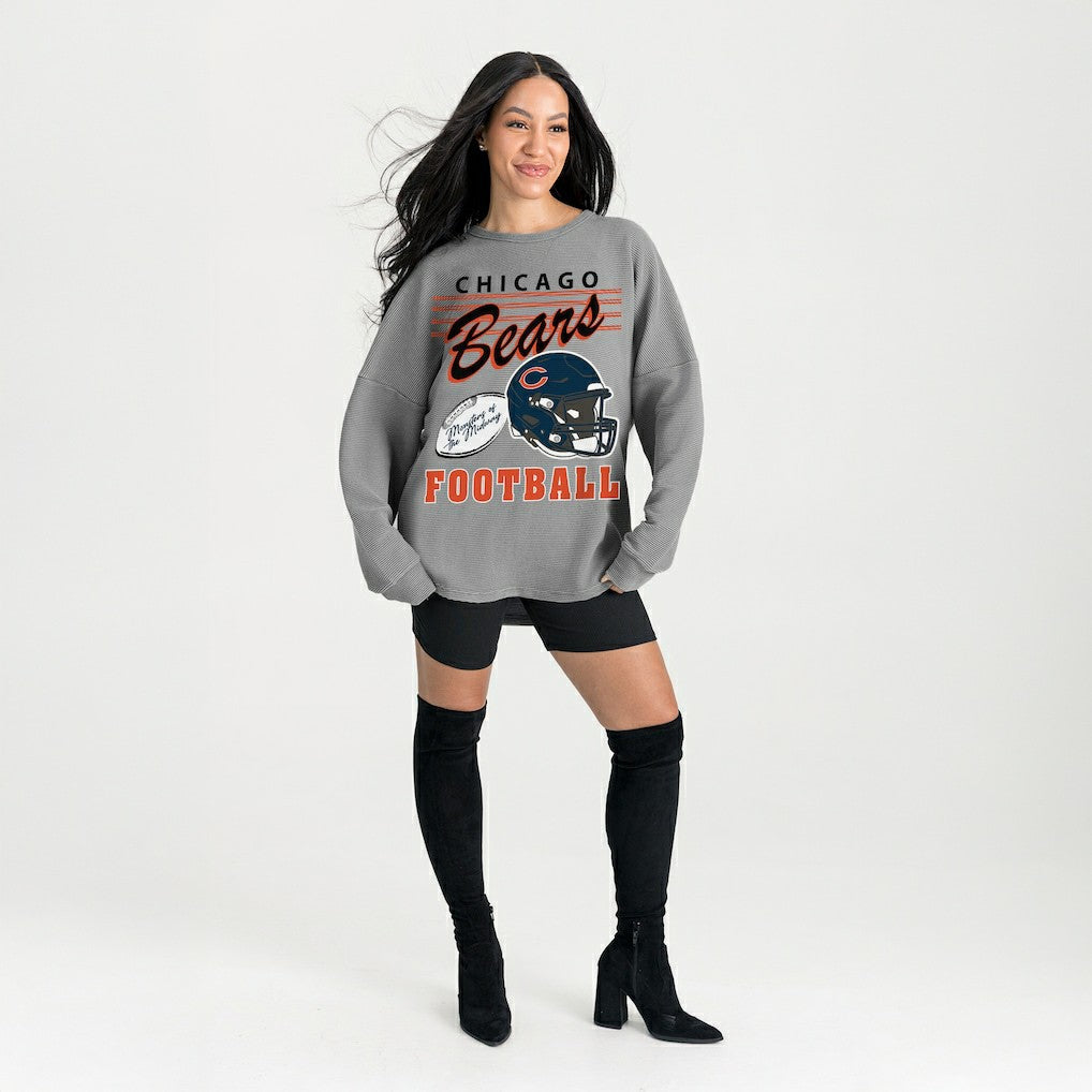 Chicago Bears  Gameday Couture Women's Oversized Sweet Victory Corded Sweatshirt