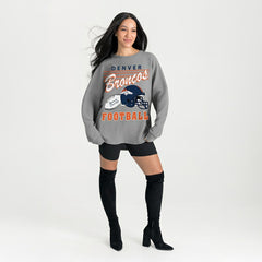 Denver Broncos  Gameday Couture Women's Oversized Sweet Victory Corded Sweatshirt
