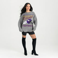 Minnesota Vikings  Gameday Couture Women's Oversized Sweet Victory Corded Sweatshirt