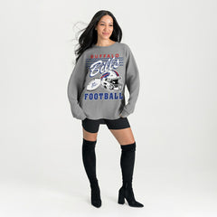 Buffalo Bills  Gameday Couture Women's Oversized Sweet Victory Corded Sweatshirt