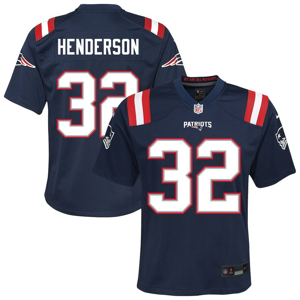 New England Patriots Nike TreVeyon Henderson  Youth Team Game Jersey