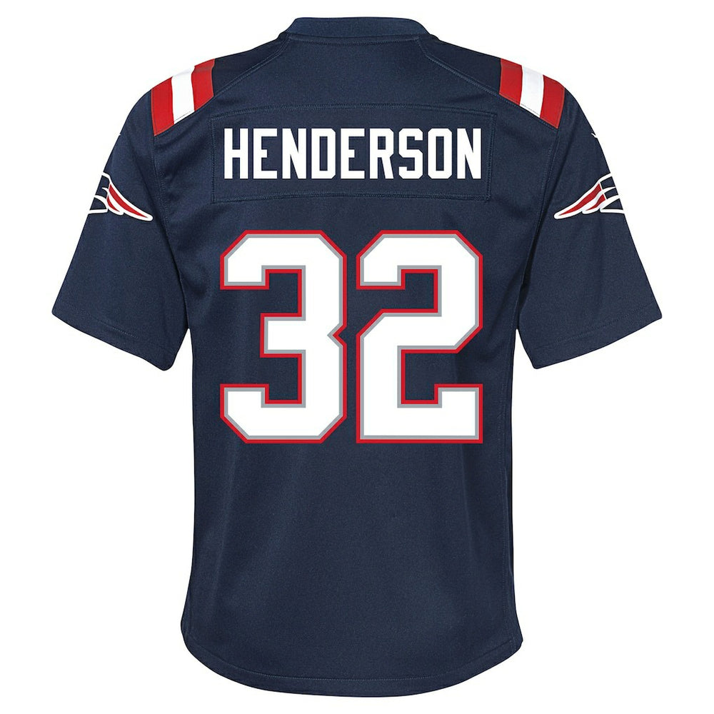 New England Patriots Nike TreVeyon Henderson  Youth Team Game Jersey