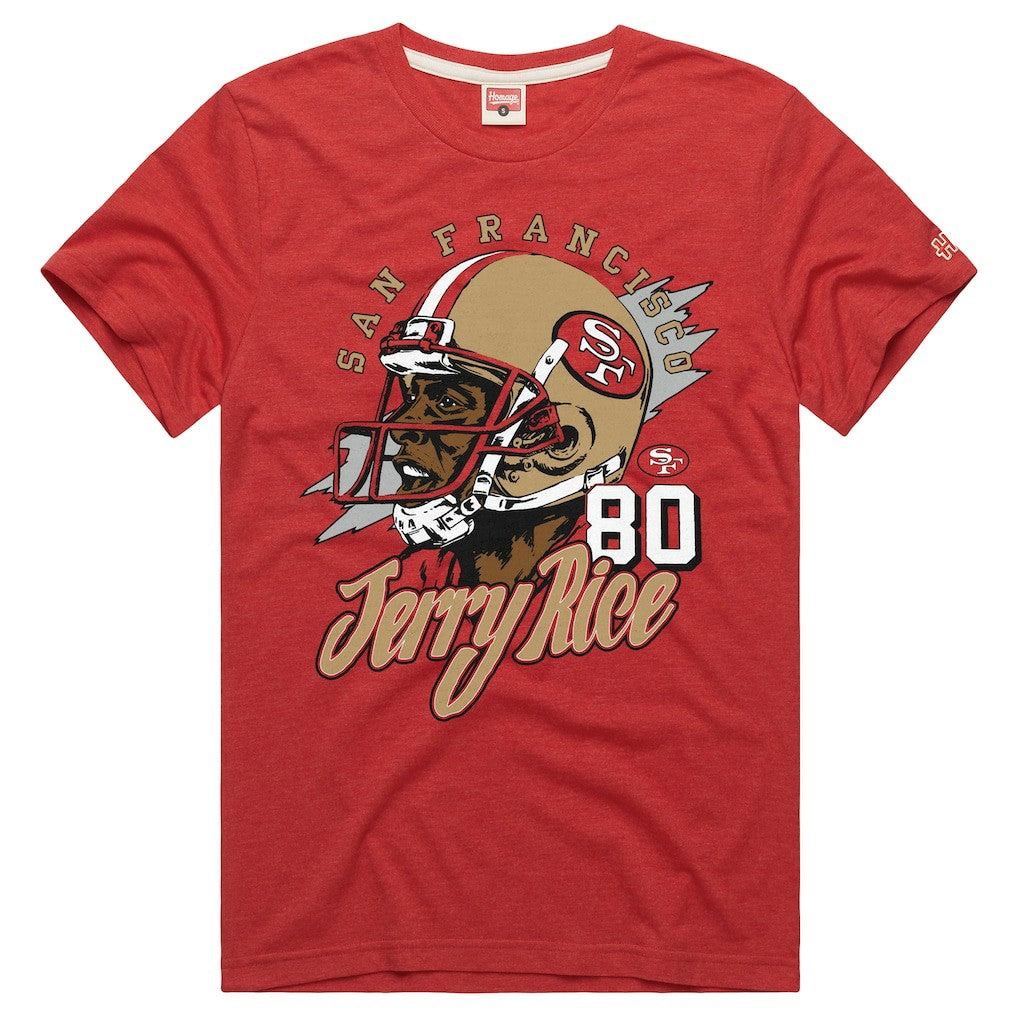 San Francisco 49ers  Jerry Rice  Homage Unisex Retired Player Classic Caricature T-Shirt