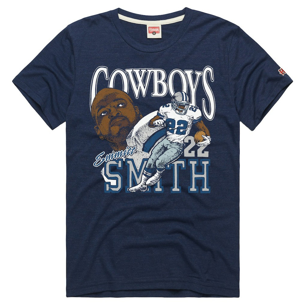 Dallas Cowboys  Emmitt Smith  Homage Unisex Retired Player Classic Caricature T-Shirt