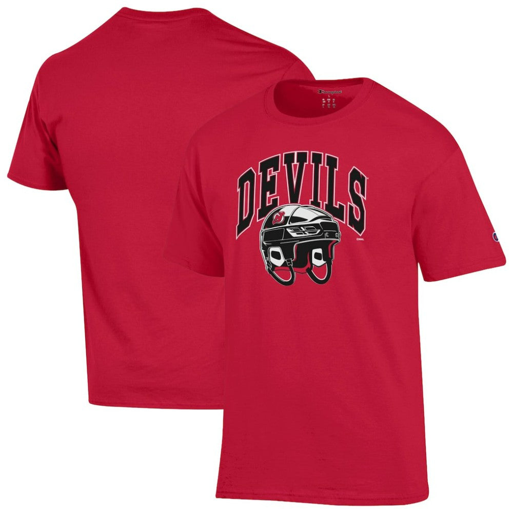 New Jersey Devils Champion Helmet T-Shirt Outlet