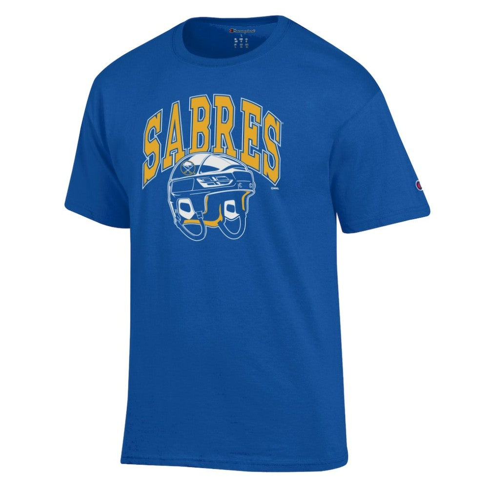 Buffalo Sabres Champion Helmet T-Shirt For Sale
