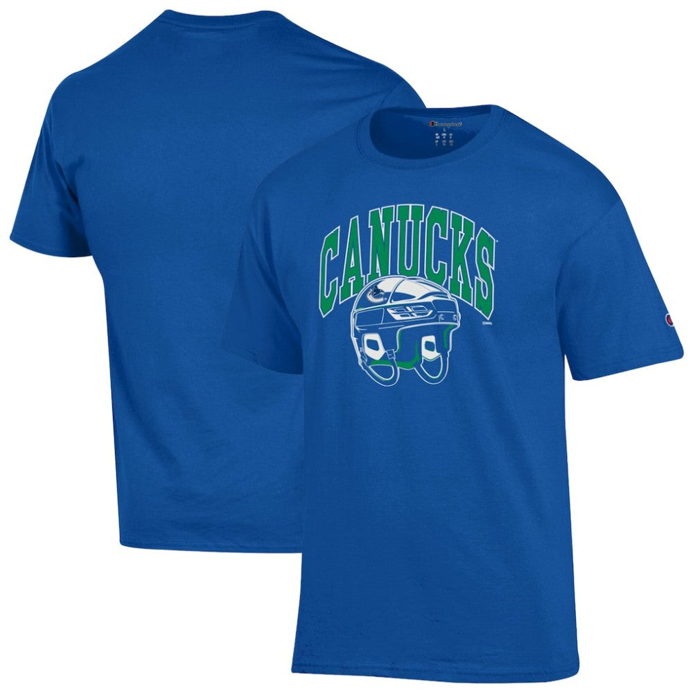 Vancouver Canucks Champion Helmet T-Shirt Discount
