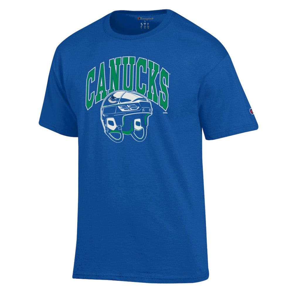 Vancouver Canucks Champion Helmet T-Shirt Discount