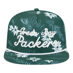 Green Bay Packers New Era Palm Print A-Frame 9FIFTY Snapback Hat