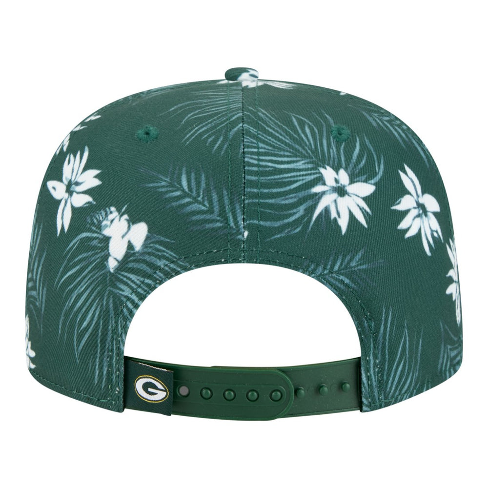 Green Bay Packers New Era Palm Print A-Frame 9FIFTY Snapback Hat