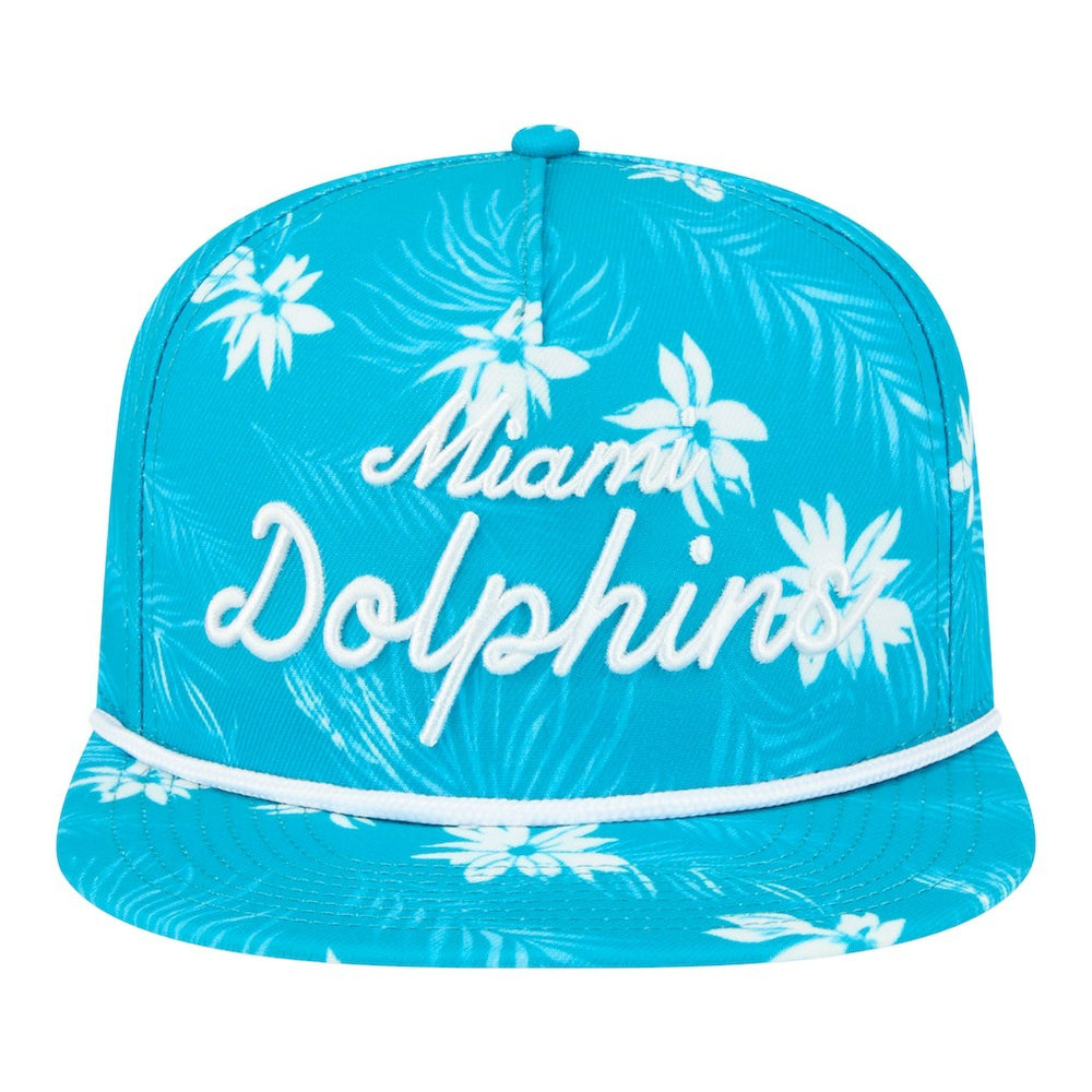 Miami Dolphins New Era Palm Print A-Frame 9FIFTY Snapback Hat