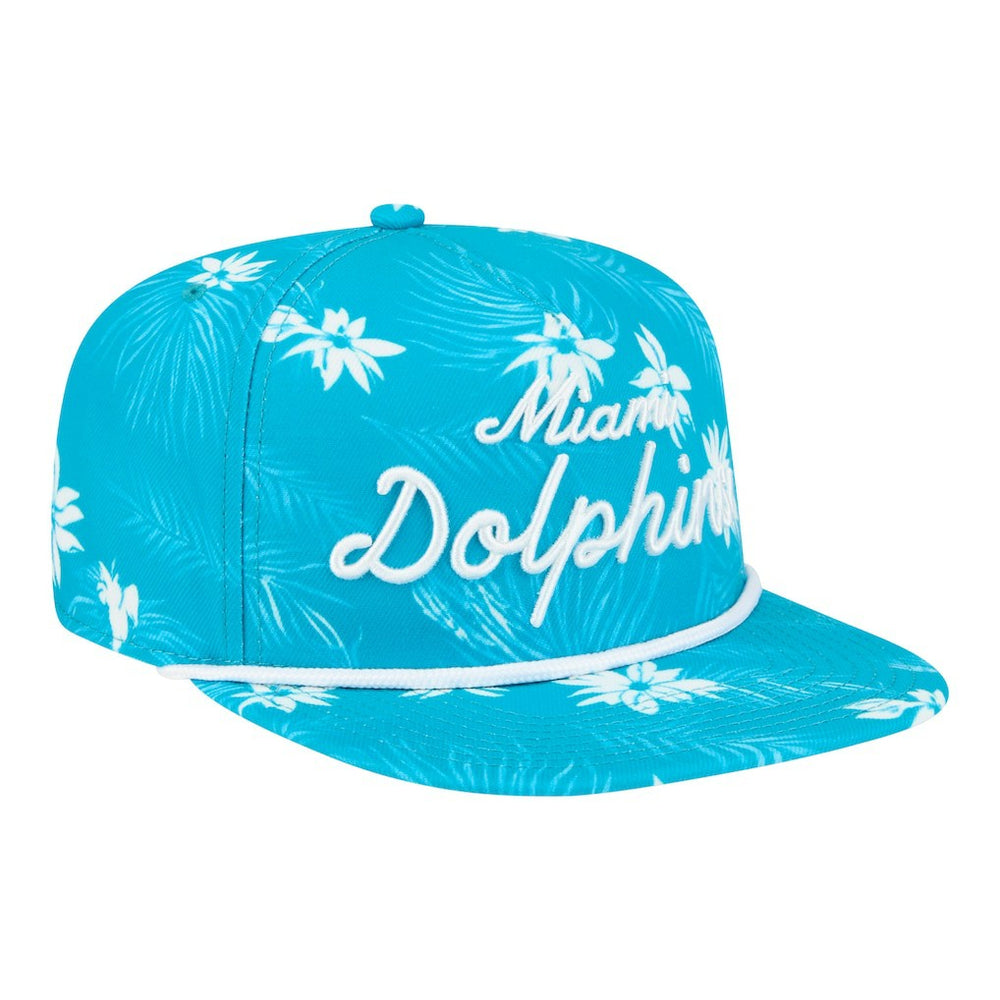 Miami Dolphins New Era Palm Print A-Frame 9FIFTY Snapback Hat
