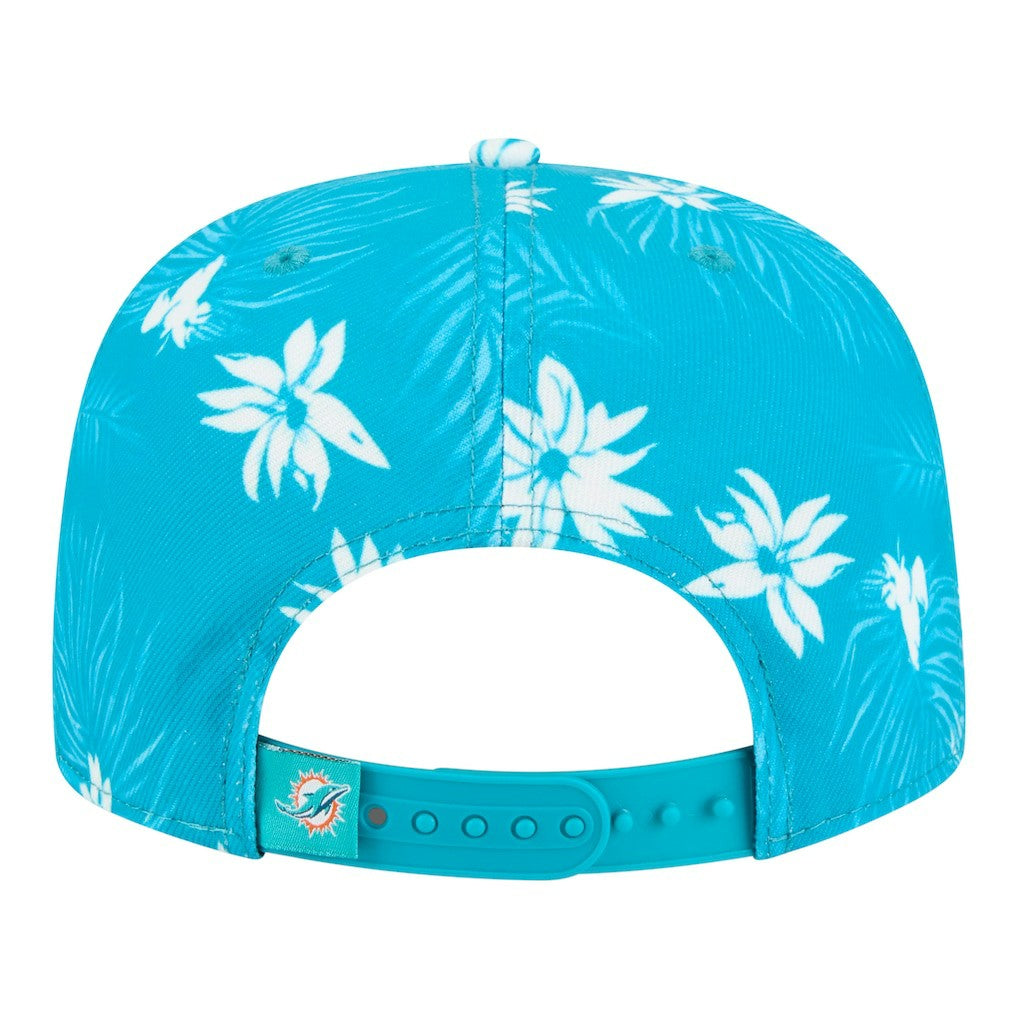 Miami Dolphins New Era Palm Print A-Frame 9FIFTY Snapback Hat