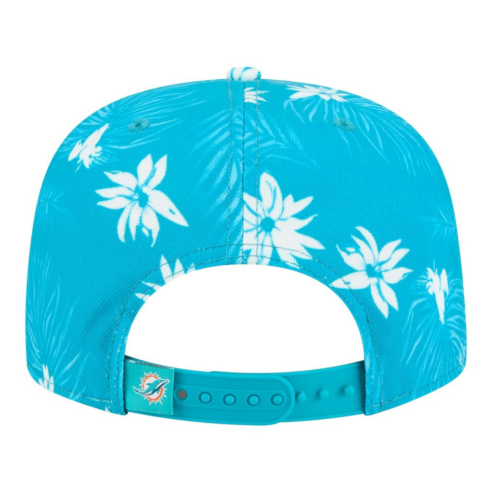 Miami Dolphins New Era Palm Print A-Frame 9FIFTY Snapback Hat