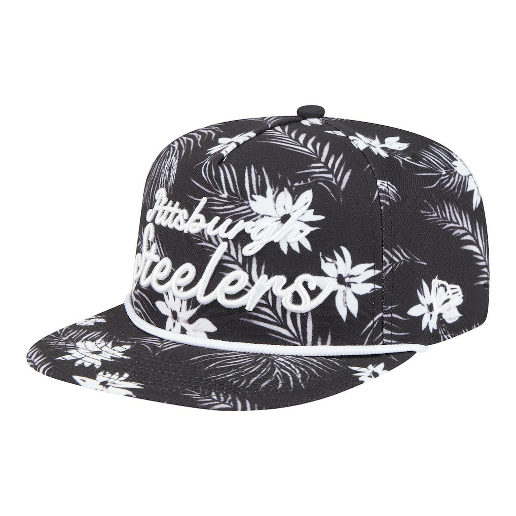 Pittsburgh Steelers New Era Palm Print A-Frame 9FIFTY Snapback Hat