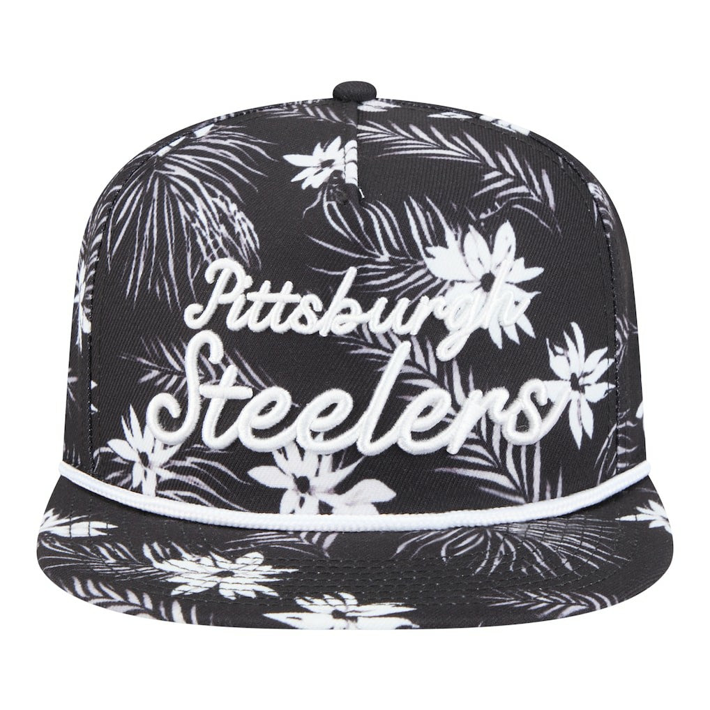 Pittsburgh Steelers New Era Palm Print A-Frame 9FIFTY Snapback Hat
