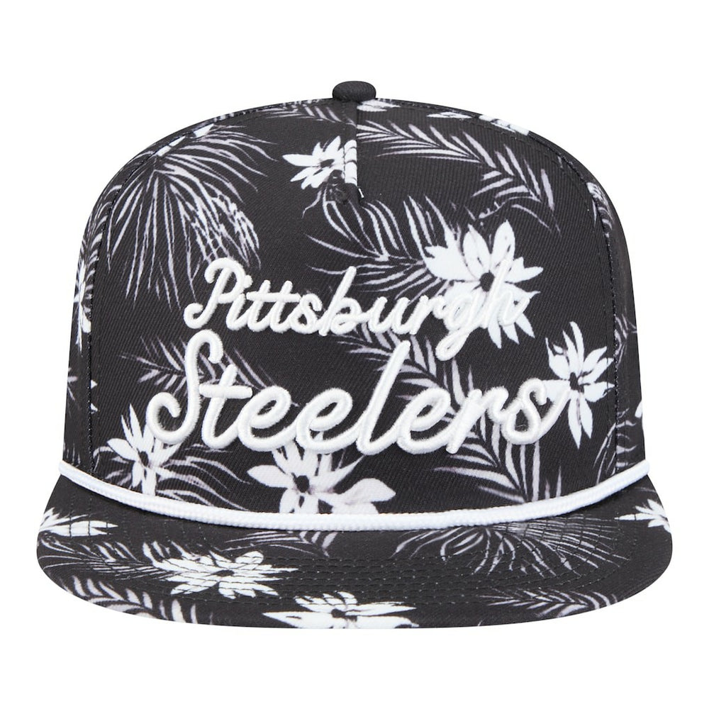 Pittsburgh Steelers New Era Palm Print A-Frame 9FIFTY Snapback Hat