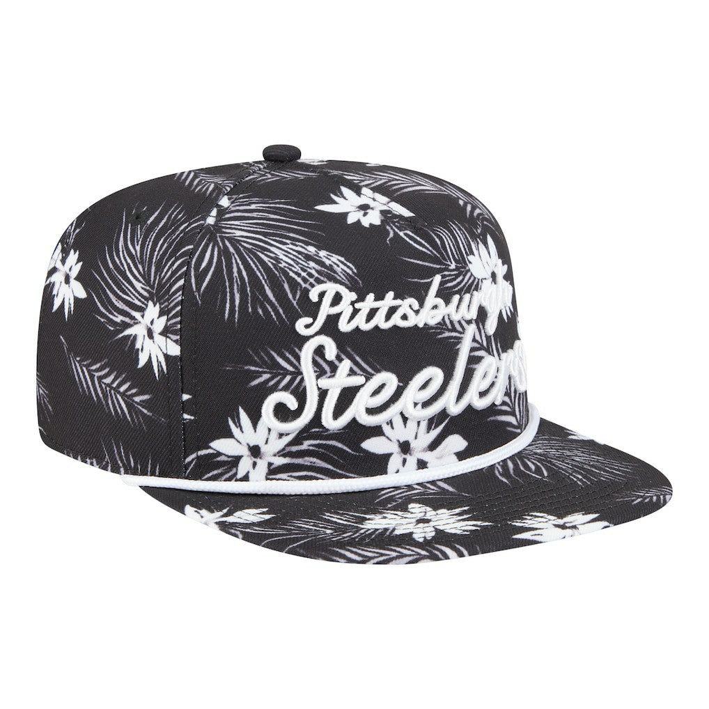Pittsburgh Steelers New Era Palm Print A-Frame 9FIFTY Snapback Hat