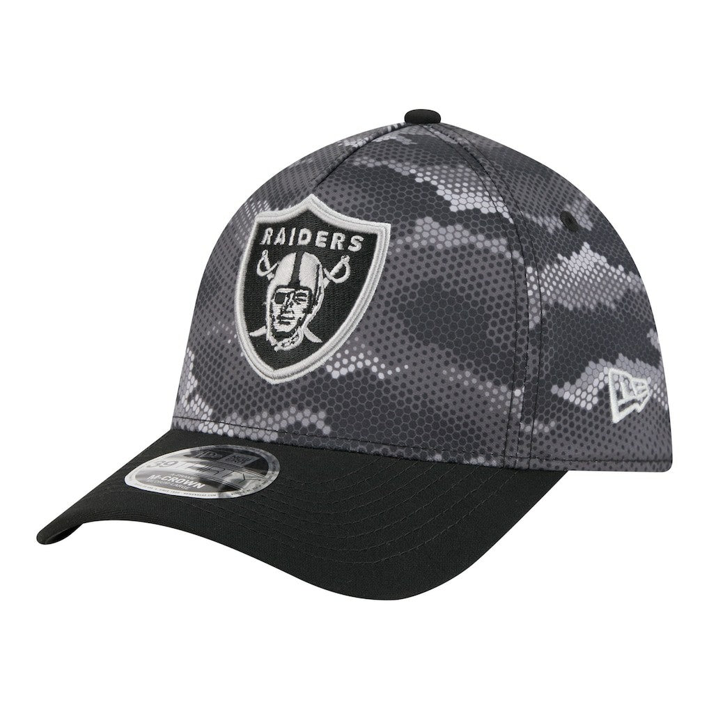 Las Vegas Raiders New Era Camo A-Frame 39THIRTY Flex Hat